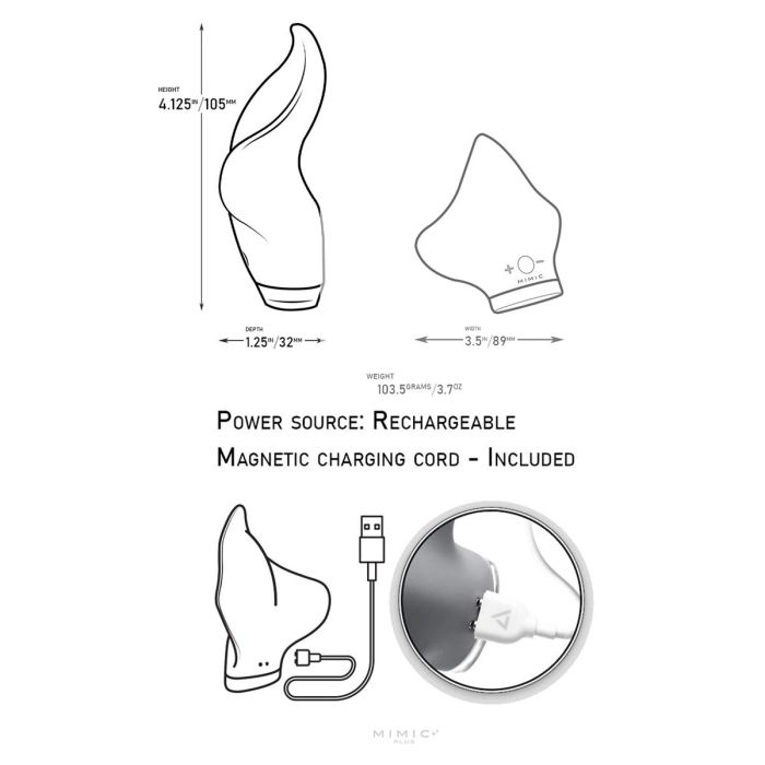 Vibrador Clandestine Mimic+ Gris 14