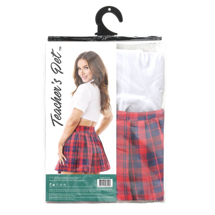 Disfraz Erótico Teacher’s Pet School Girl Rojo Talla única 4