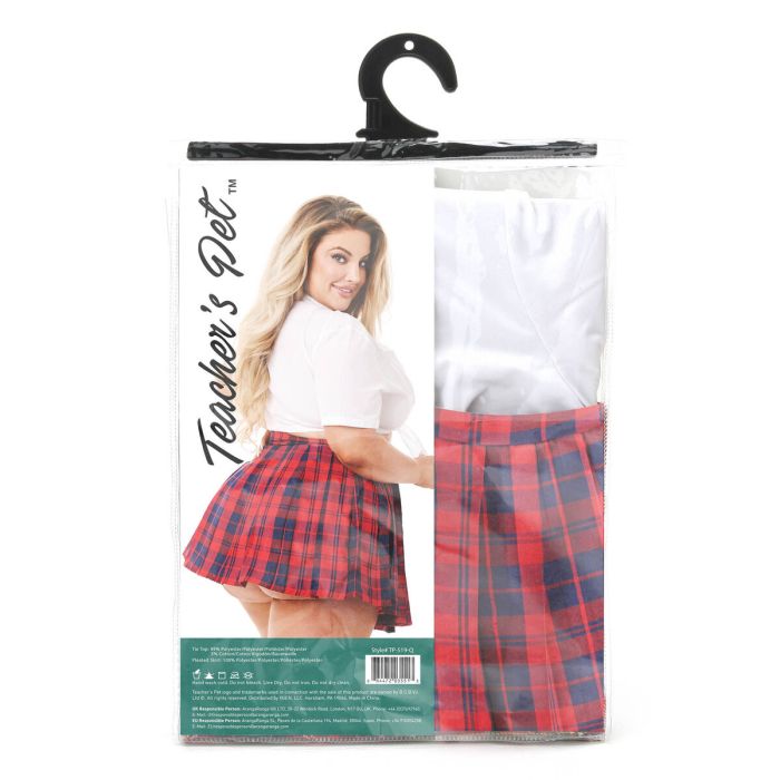 Disfraz Erótico Teacher’s Pet School Girl Rojo Queen size 5