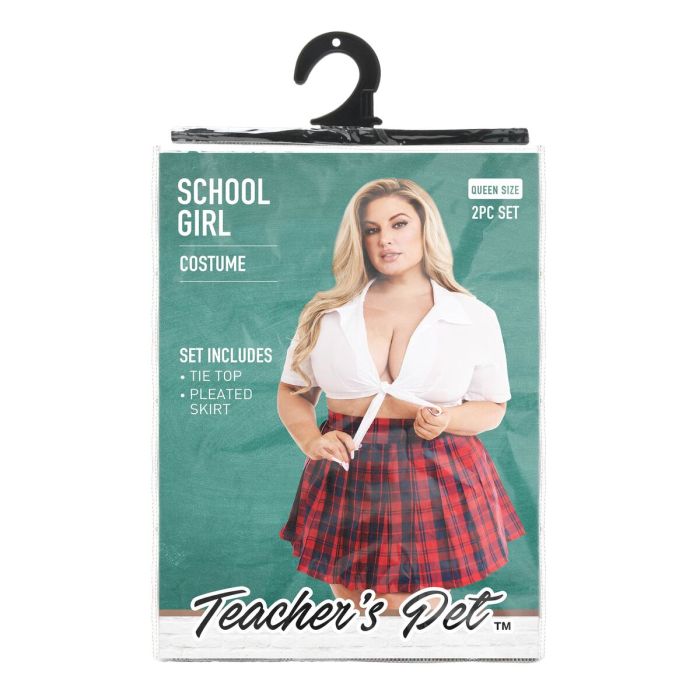 Disfraz Erótico Teacher’s Pet School Girl Rojo Queen size 1