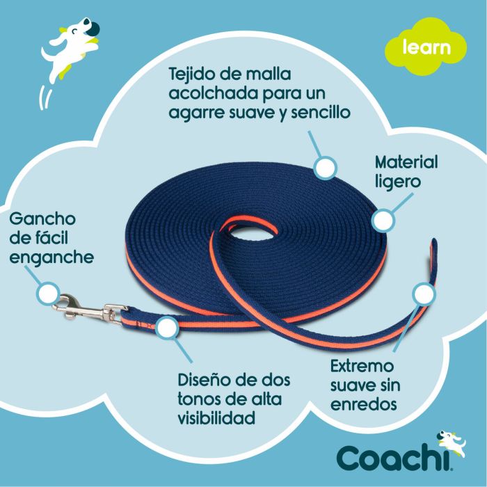 Correa para Perro Coachi Entrenamiento Azul 10m 3