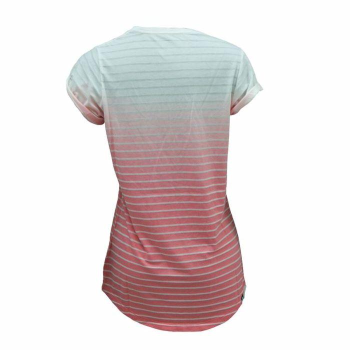 Camiseta de Manga Corta Mujer Nike SS Dip Dye Burnout Rojo Blanco 1