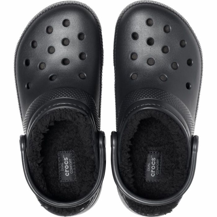 Zuecos Crocs Classic Lined Clog Negro 4