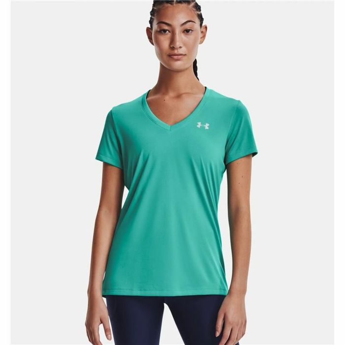 Camiseta de Manga Corta Mujer Under Armour Tech SSV Solid Aguamarina 3