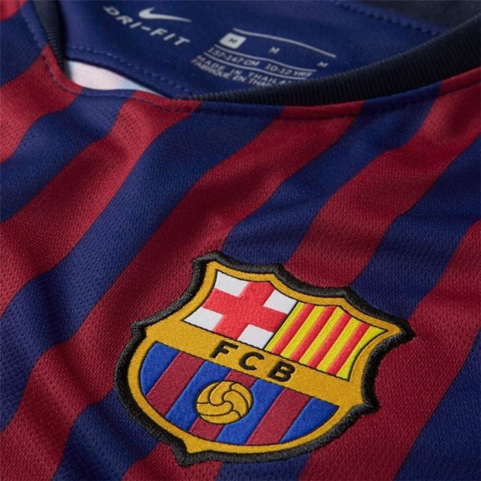 Camiseta de Fútbol de Manga Corta para Niños Nike FC Barcelona 18/19 Local 1