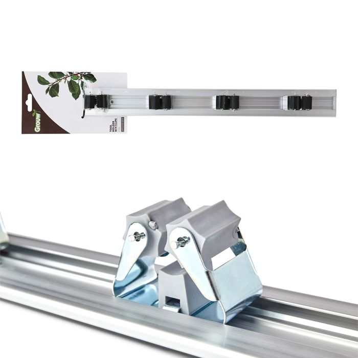 Colgador de aluminio para 4 herramientas 48x5,5x1cm 1