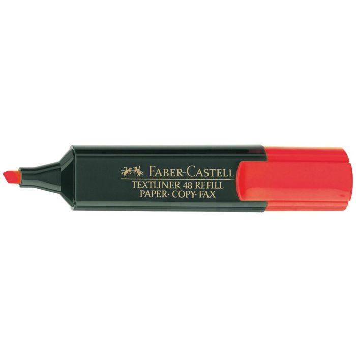 Rotulador Faber Fluorescente 48-21 Rojo 10 unidades 2