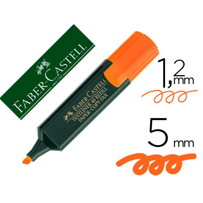 Rotulador Faber Fluorescente 48-15 Naranja 10 unidades