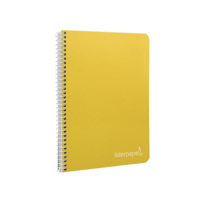 Cuaderno Espiral Liderpapel Cuarto Witty Tapa Dura 80H 75 gr Cuadro 4 mm Con Margen Color Amarillo 5 unidades 3