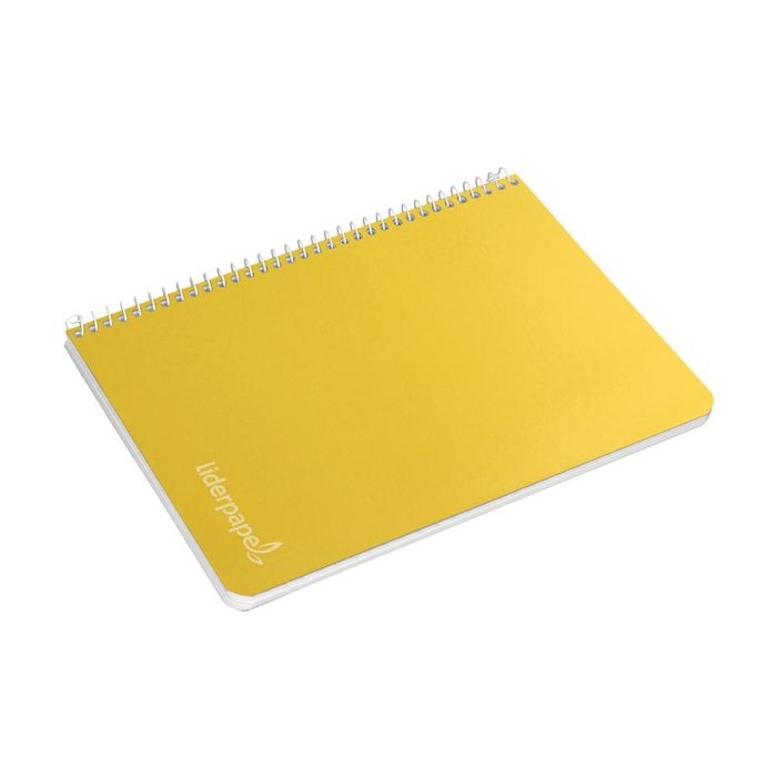 Cuaderno Espiral Liderpapel Cuarto Witty Tapa Dura 80H 75 gr Cuadro 4 mm Con Margen Color Amarillo 5 unidades 5