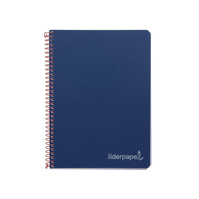 Cuaderno Espiral Liderpapel Cuarto Witty Tapa Dura 80H 75 gr Cuadro 4 mm Con Margen Color Azul Marino 5 unidades 1