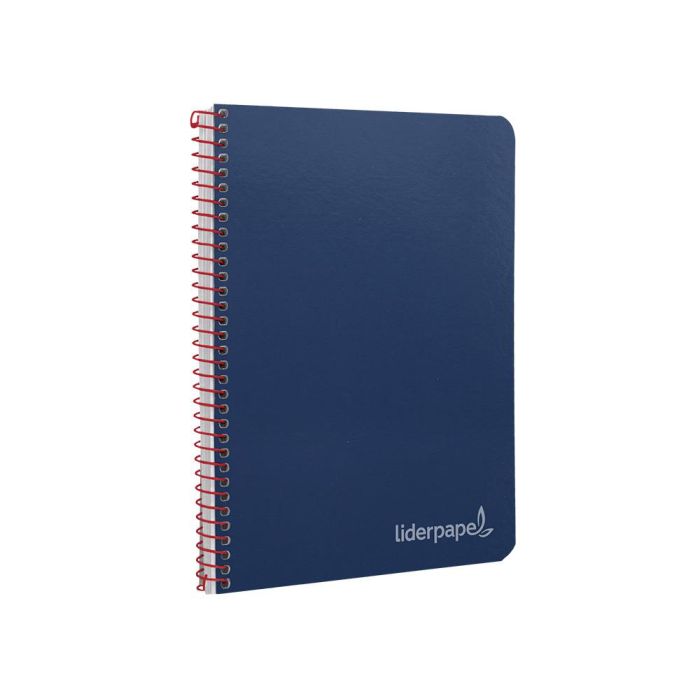 Cuaderno Espiral Liderpapel Cuarto Witty Tapa Dura 80H 75 gr Cuadro 4 mm Con Margen Color Azul Marino 5 unidades 3