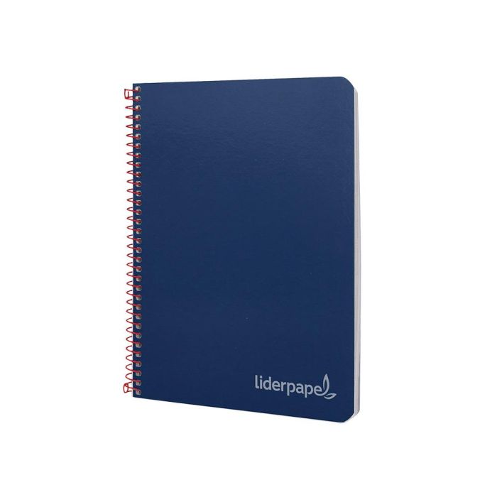 Cuaderno Espiral Liderpapel Cuarto Witty Tapa Dura 80H 75 gr Cuadro 4 mm Con Margen Color Azul Marino 5 unidades 4