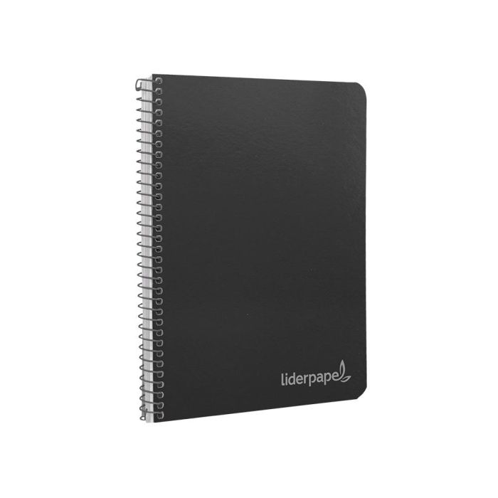 Cuaderno Espiral Liderpapel Cuarto Witty Tapa Dura 80H 75 gr Cuadro 4 mm Con Margen Color Negro 5 unidades 3