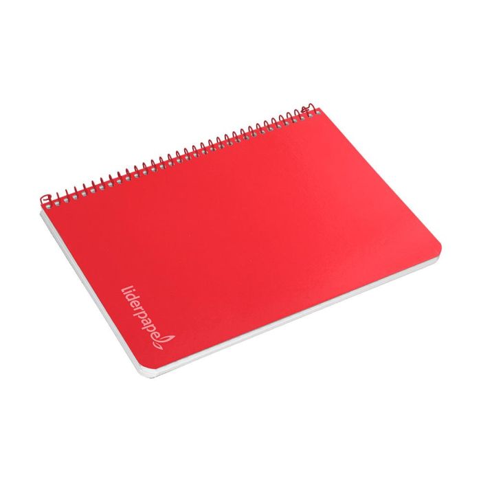 Cuaderno Espiral Liderpapel Cuarto Witty Tapa Dura 80H 75 gr Cuadro 4 mm Con Margen Color Rojo 5 unidades 5