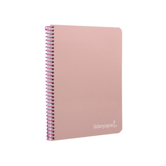 Cuaderno Espiral Liderpapel Cuarto Witty Tapa Dura 80H 75 gr Cuadro 4 mm Con Margen Color Rosa 5 unidades 3