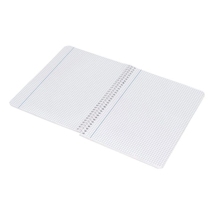 Cuaderno Espiral Liderpapel Cuarto Witty Tapa Dura 80H 75 gr Cuadro 4 mm Con Margen Color Turquesa 5 unidades 7