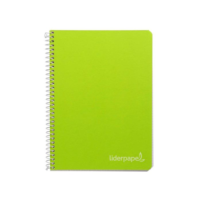 Cuaderno Espiral Liderpapel Cuarto Witty Tapa Dura 80H 75 gr Cuadro 4 mm Con Margen Color Verde 5 unidades 2