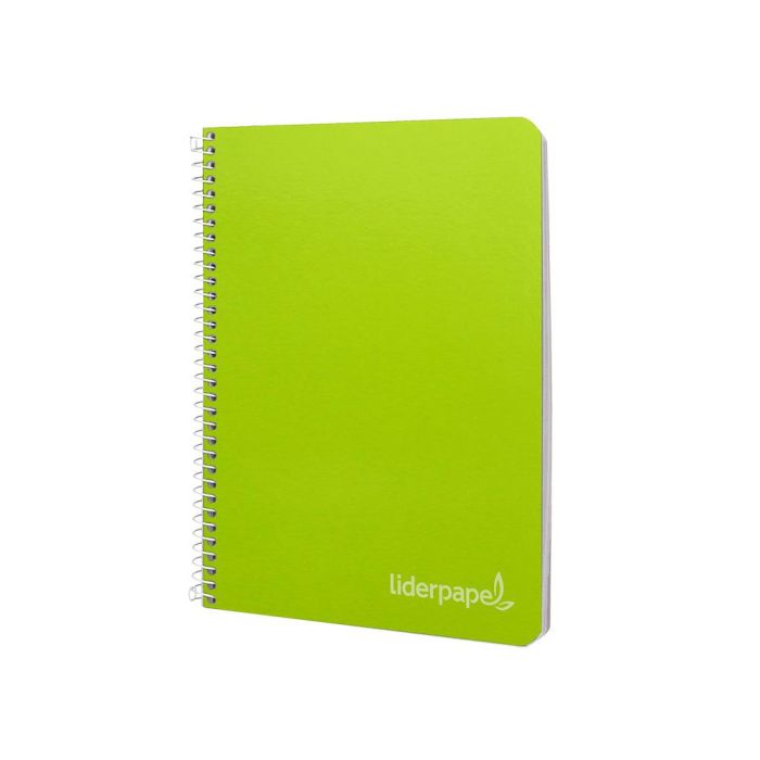 Cuaderno Espiral Liderpapel Cuarto Witty Tapa Dura 80H 75 gr Cuadro 4 mm Con Margen Color Verde 5 unidades 5