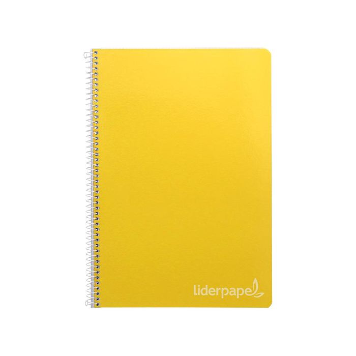 Cuaderno Espiral Liderpapel Folio Witty Tapa Dura 80H 75 gr Cuadro 4 mm Con Margen Color Amarillo 5 unidades 2