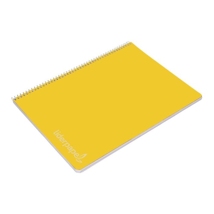 Cuaderno Espiral Liderpapel Folio Witty Tapa Dura 80H 75 gr Cuadro 4 mm Con Margen Color Amarillo 5 unidades 6