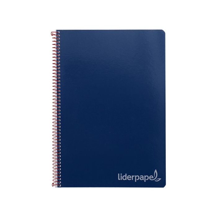 Cuaderno Espiral Liderpapel Folio Witty Tapa Dura 80H 75 gr Cuadro 4 mm Con Margen Color Azul Marino 5 unidades 1