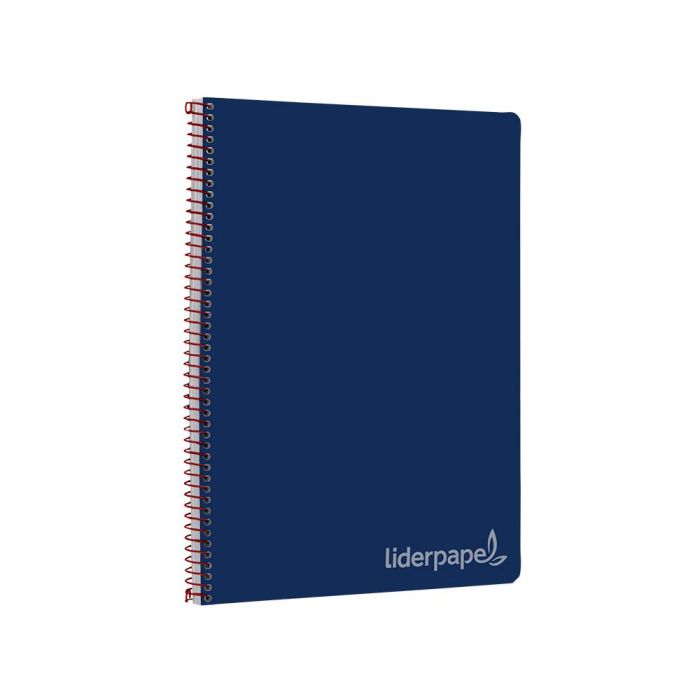 Cuaderno Espiral Liderpapel Folio Witty Tapa Dura 80H 75 gr Cuadro 4 mm Con Margen Color Azul Marino 5 unidades 4