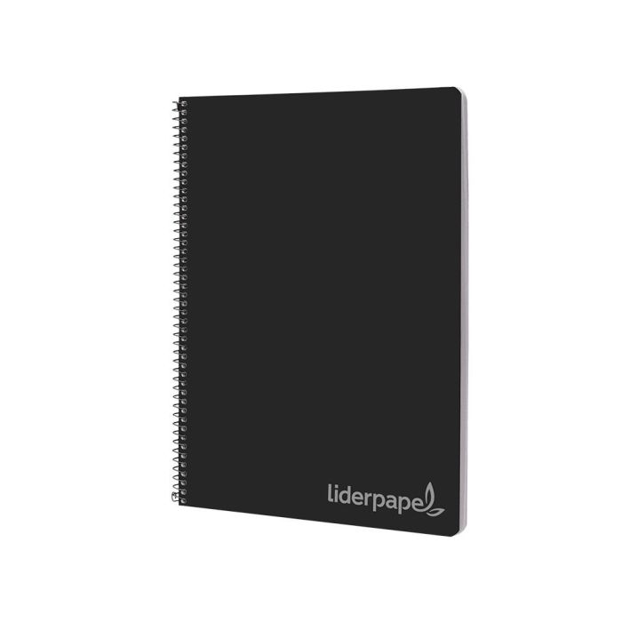 Cuaderno Espiral Liderpapel Folio Witty Tapa Dura 80H 75 gr Cuadro 4 mm Con Margen Color Negro 5 unidades 3