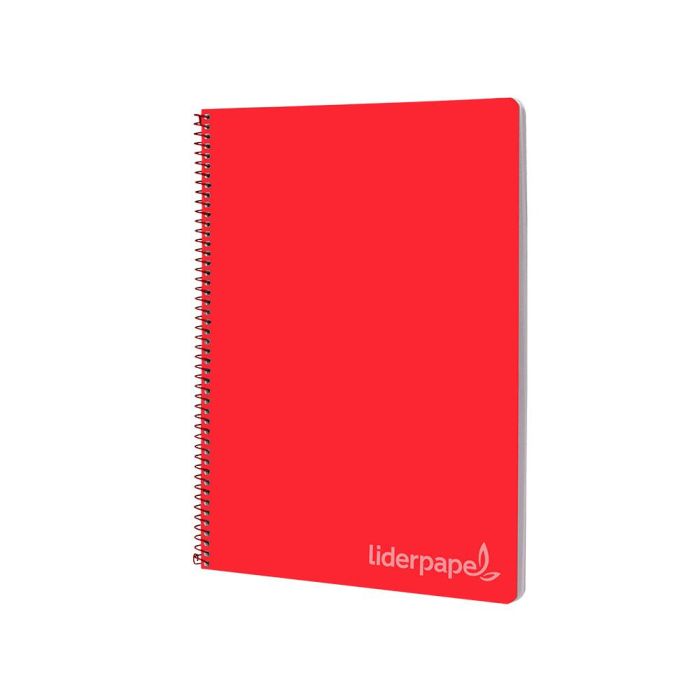 Cuaderno Espiral Liderpapel Folio Witty Tapa Dura 80H 75 gr Cuadro 4 mm Con Margen Color Rojo 5 unidades 3