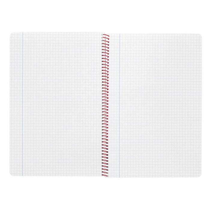 Cuaderno Espiral Liderpapel Folio Witty Tapa Dura 80H 75 gr Cuadro 4 mm Con Margen Color Rojo 5 unidades 6