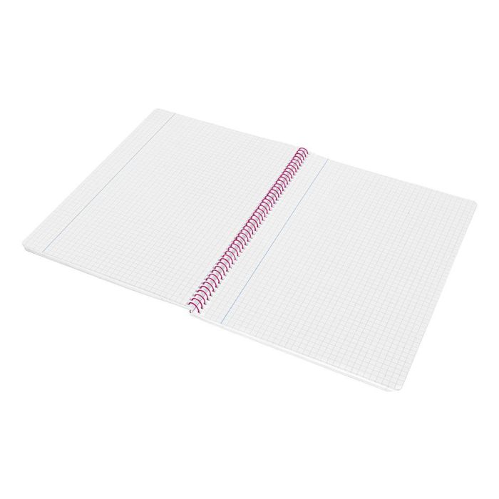 Cuaderno Espiral Liderpapel Folio Witty Tapa Dura 80H 75 gr Cuadro 4 mm Con Margen Color Rosa 5 unidades 8
