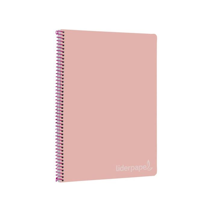 Cuaderno Espiral Liderpapel Folio Witty Tapa Dura 80H 75 gr Cuadro 4 mm Con Margen Color Rosa 5 unidades 5