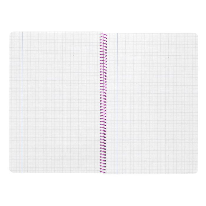 Cuaderno Espiral Liderpapel Folio Witty Tapa Dura 80H 75 gr Cuadro 4 mm Con Margen Color Rosa 5 unidades 7
