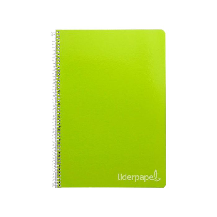 Cuaderno Espiral Liderpapel Folio Witty Tapa Dura 80H 75 gr Cuadro 4 mm Con Margen Color Verde 5 unidades 2