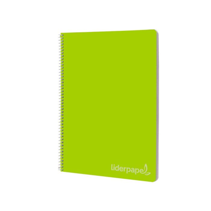 Cuaderno Espiral Liderpapel Folio Witty Tapa Dura 80H 75 gr Cuadro 4 mm Con Margen Color Verde 5 unidades 4
