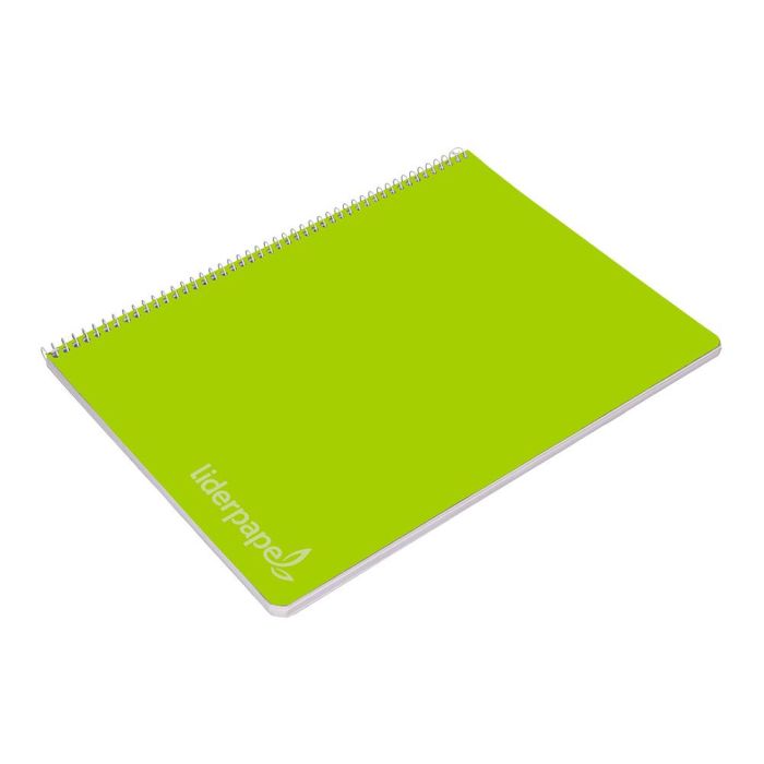 Cuaderno Espiral Liderpapel Folio Witty Tapa Dura 80H 75 gr Cuadro 4 mm Con Margen Color Verde 5 unidades 6