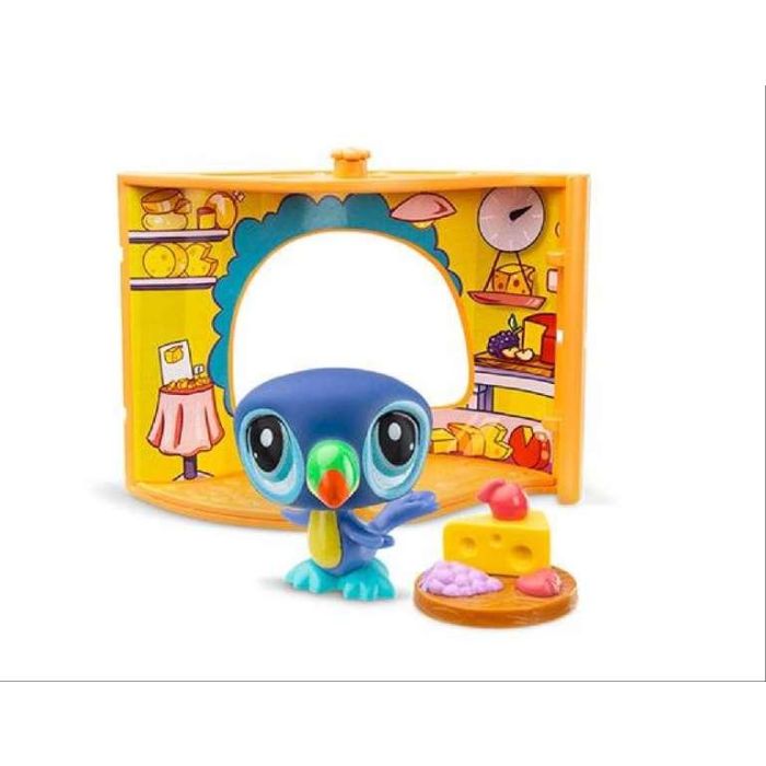 Figura Mascota Littlest Pet Shop Pet Nooks. Incluye 1 mascota,set apilable y 2 accesorios. - Modelos surtidos 2