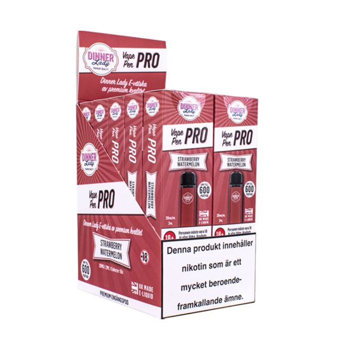 Dinner Lady Vaporizador pen pro strawberry watermelon 10un Dinner Lady Vaporizador pen pro strawberry watermelon 10un
