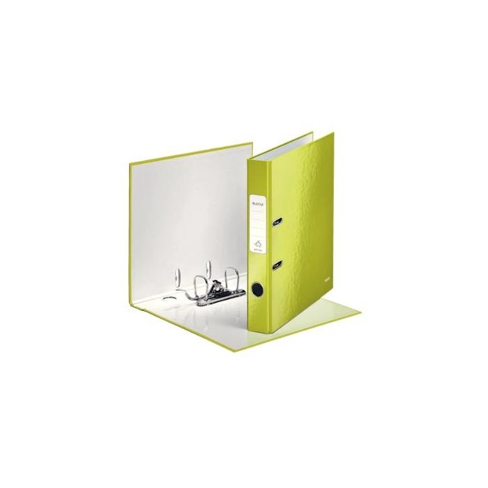 Leitz Archivador palanca wow 180º a4 lomo 50mm rado cartón forrado plastificado verde