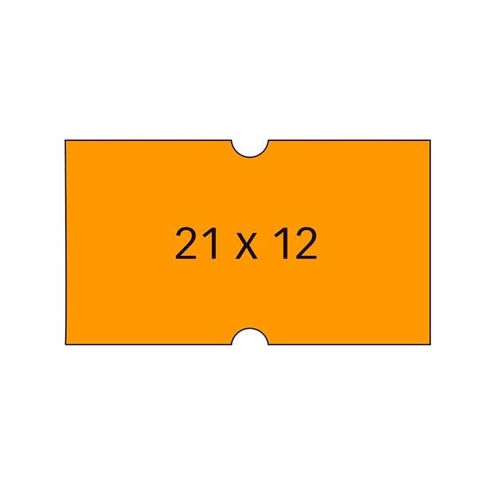 Apli etiquetas para etiquetadora de precios 21x12mm c/rectos 6 rollos de 1000 naranja