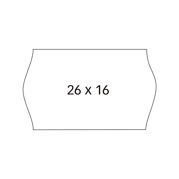 Apli etiquetas para etiquetadora de precios 26x16mm c/sinusoidal 6 rollos de 1000 blanco
