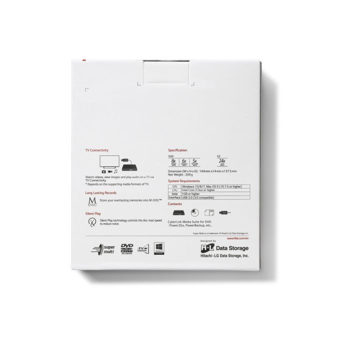 Hitachi-LG Slim Portable DVD-Writer 6 Hitachi-LG Slim Portable DVD-Writer 6