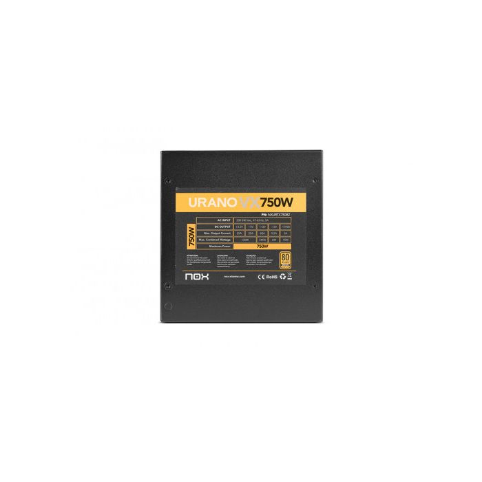 NOX Urano VX Bronze Edition unidad de fuente de alimentación 750 W 20+4 pin ATX ATX Negro, Naranja 7