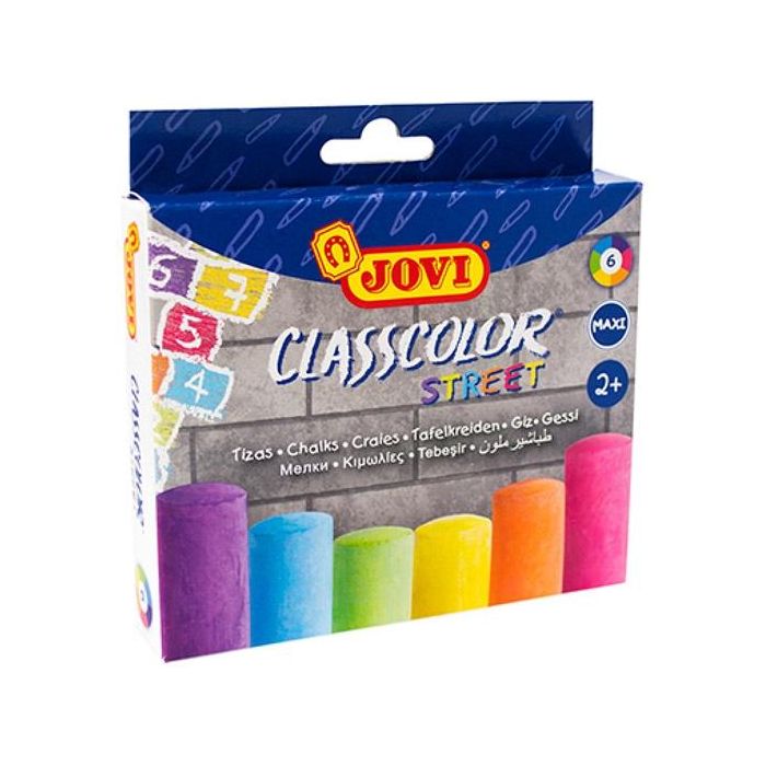 Jovi Tizas Classcolor Street Maxi Colores Surtidos +2 Años Caja 6 Ud