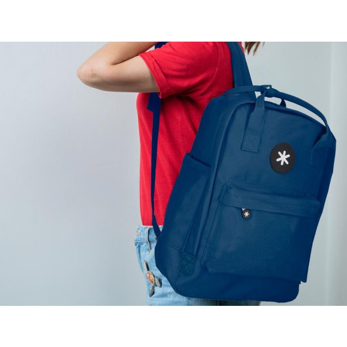 Cartera Antartik Mochila 2 Asas Y Bolsillos Exteriores Azul 300x115X390 mm 14