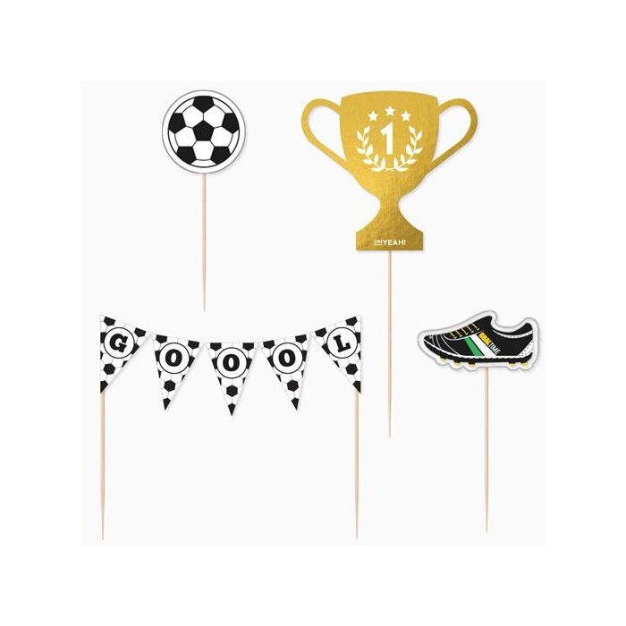 Oh Yeah Toppers Decoración Tarta Fútbol Pack De 4 Unidades