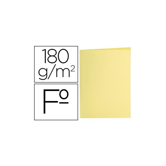 Subcarpeta Liderpapel Folio Amarillo Pastel 180 gr-M2 50 unidades