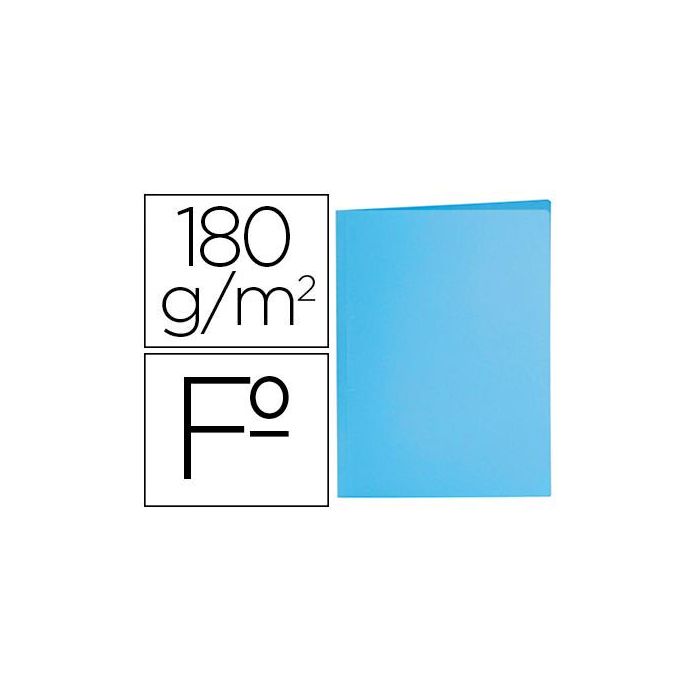 Subcarpeta Liderpapel Folio Azul Pastel 180 gr-M2 50 unidades