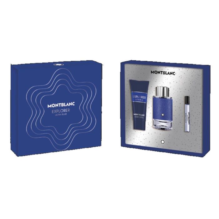 Montblanc Explorer blue eau de parfum pour homme 100 ml vaporizador + balsamo after shave 150 ml + miniatura 4 5 ml
