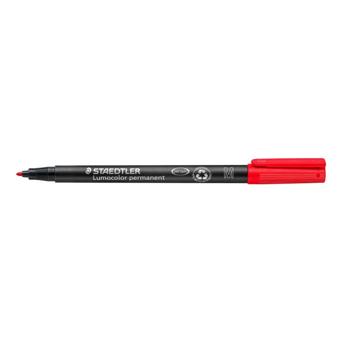 Rotulador Staedtler Lumocolor Retroproyeccion Punta De Fibrapermanente 317-2 Rojo Punta Media Redonda 0.8-1 mm 10 unidades 1